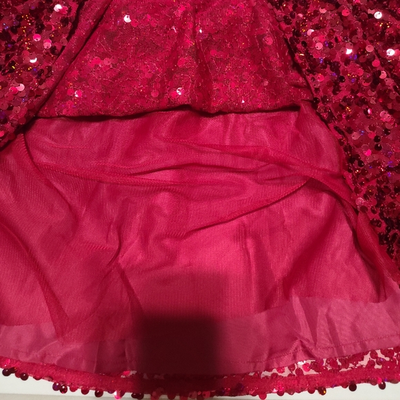 Cat & Jack Bright Red Flip Sequences Skater Skirt with Double LininngSz XL 14-16 - Picture 11 of 11